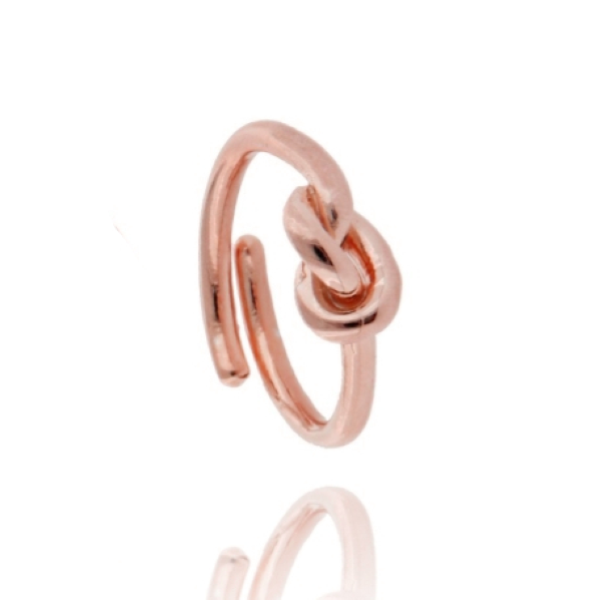 ANELLO NODO IN ARGENTO RAMATO TIT 925‰ MISURA REGOLABILE