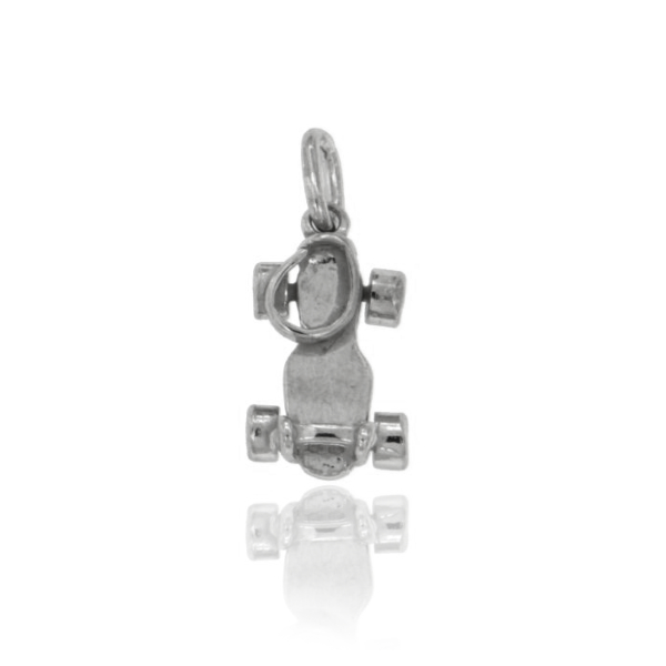 CIONDOLO VECCHIO PATTINO MM 19X10 IN ARGENTO RODIATO TIT 925‰
