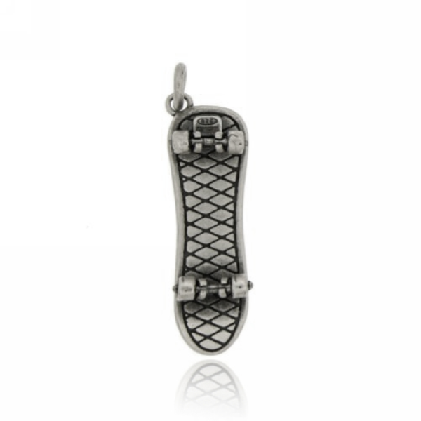 CIONDOLO SKATEBOARD MM 31X9 IN ARGENTO BRUNITO TIT 925