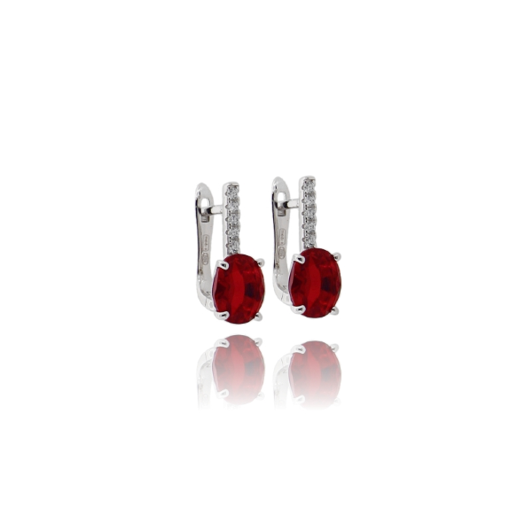 ORECCHINI A MONACHELLA CON GOCCIA IN ARGENTO RODIATO TIT 925 E ZIRCONI