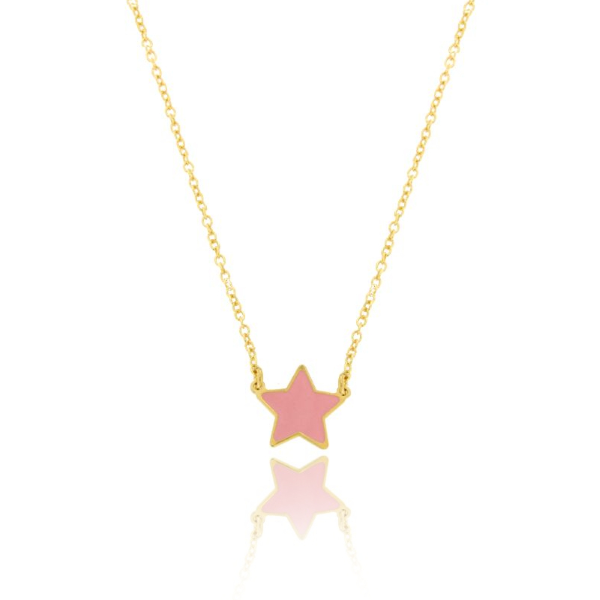COLLANA FORZATINA CON STELLA CENTRALE SMALTATO IN ARGENTO TIT 925 CM 17-20