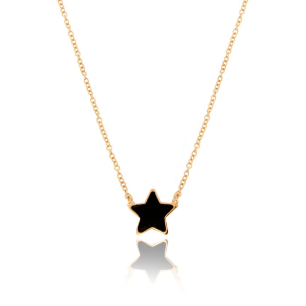 COLLANA FORZATINA CON STELLA CENTRALE SMALTATO IN ARGENTO TIT 925 CM 17-20