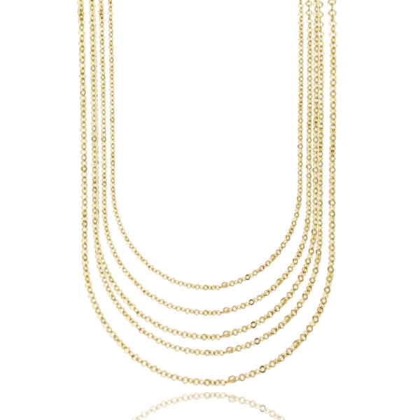COLLANA FORZATINA DIAMANTATA MULTIFILO IN ARGENTO TIT 925 CM 40-45
