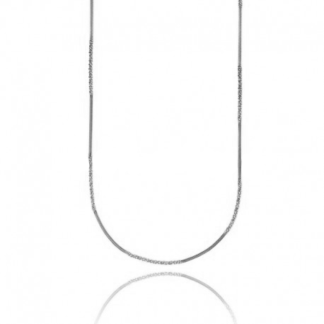 CATENA DISCO ALTERNATO MM 1,8 CM 40 PZ 2 IN ARGENTO TIT 925‰