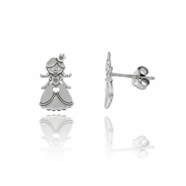 ORECCHINI A LOBO PRINCIPESSA IN ARGENTO RODIATO TIT 925