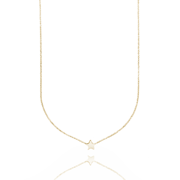 COLLANA ROLO CON STELLA IN ARGENTO TIT 925 CM 45