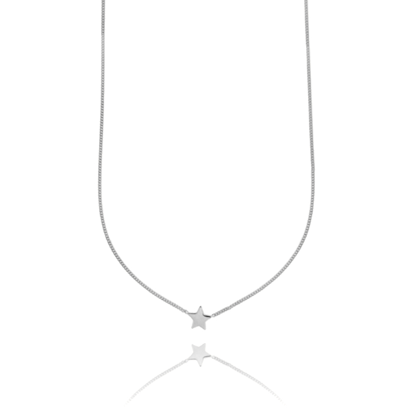 COLLANA CUBAN CHAIN CON STELLA IN ARGENTO TIT 925 CM 45