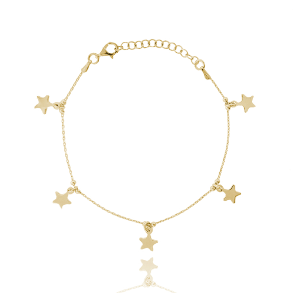 BRACCIALE FORZATINA CON STELLE IN ARGENTO TIT 925 CM 17-19