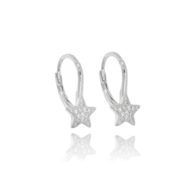 ORECCHINI MONACHELLA CON STELLA IN ARGENTO TIT 925 E ZIRCONI
