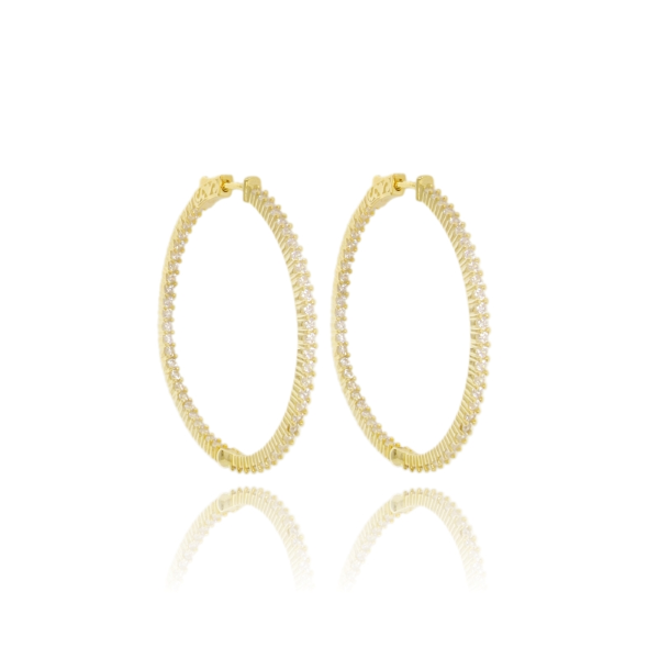 ORECCHINI A CERCHIO IN ARGENTO TIT 925 E ZIRCONI
