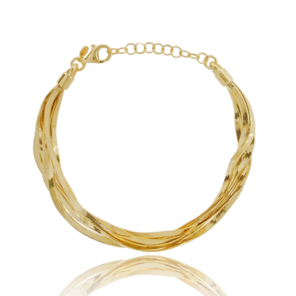 BRACCIALE SCHIENA D'ASINO MULTIFILO IN ARGENTO TIT 925 CM 18-21