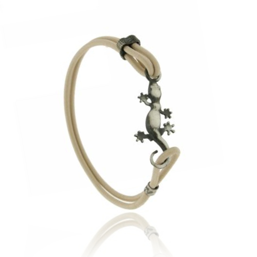 BRACCIALE ELASTICO CON JECO IN ARGENTO BRUNITO TIT 925