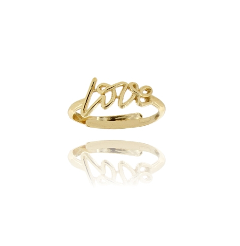 ANELLO REGOLABILE LOVE IN ARGENTO TIT 925‰