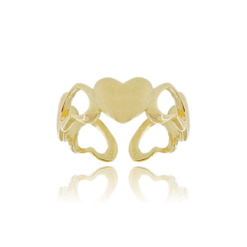 ANELLO A FASCIA CUORE TRAFORATO IN ARGENTO 925‰ MISURA REGOLABILE
