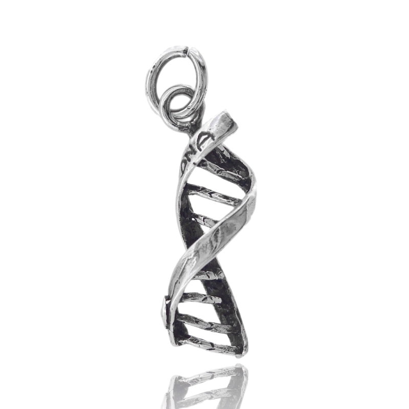 CIONDOLO DNA MM 31X11 IN AG MICROFUSO BRUNITO TIT 800‰