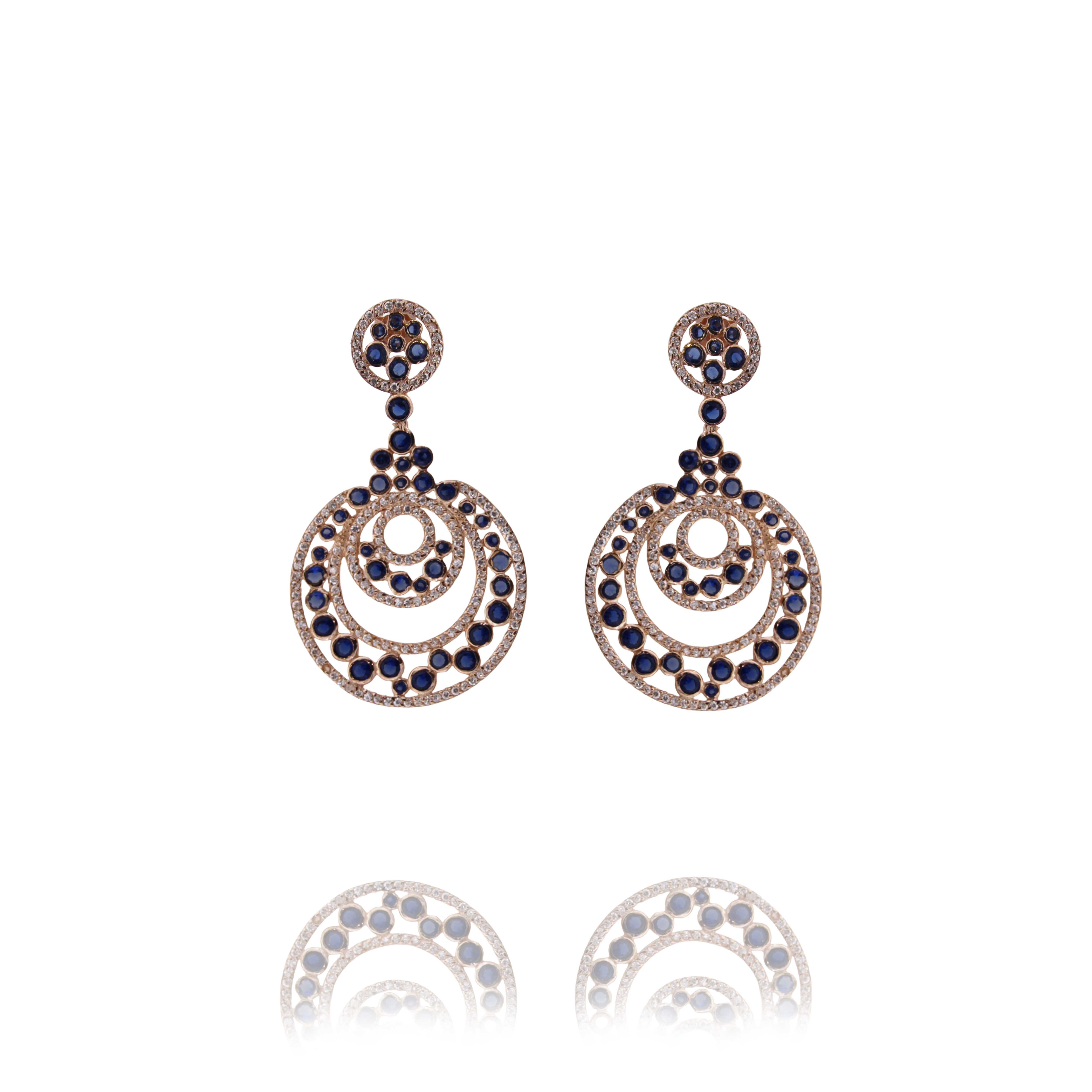 ORECCHINI CON ZIRCONI COLORATI IN AG TIT 925‰