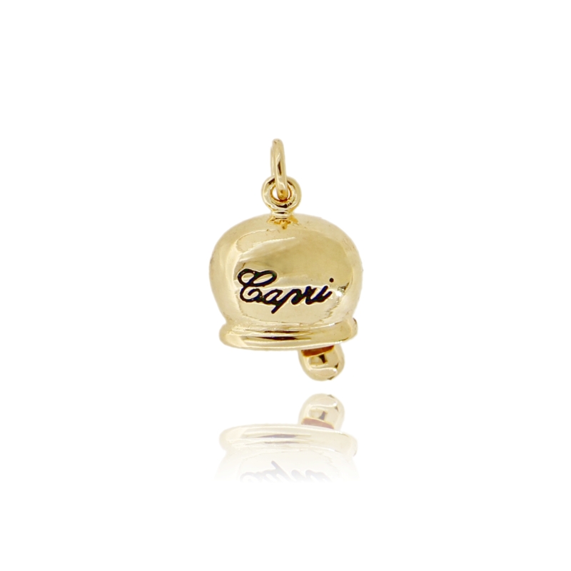 CIONDOLO CAMPANELLA CAPRI MM 14X12 IN ARGENTO TIT 925‰ E SMALTO