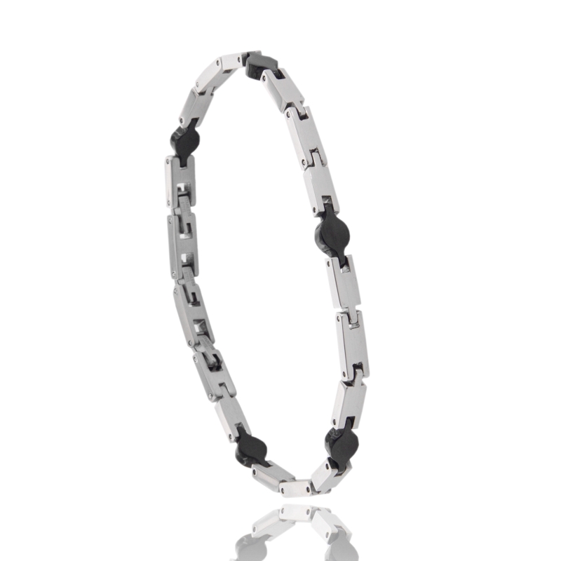 BRACCIALE IN ACCIAIO BICOLORE