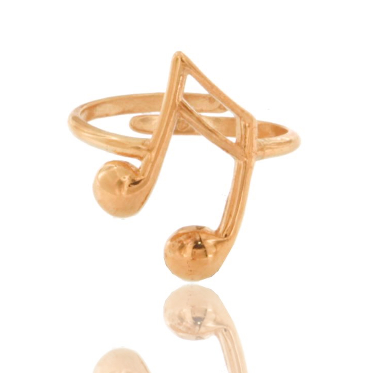 ANELLO NOTA MUSICALE IN ARGENTO TIT 925‰ MISURA REGOLABILE