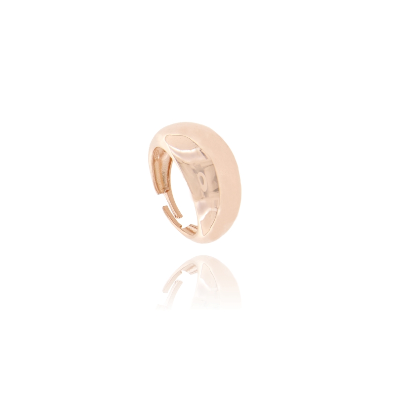 ANELLO BOMBATO IN ARGENTO TIT 925 E SMALTO MISURA REGOLABILE