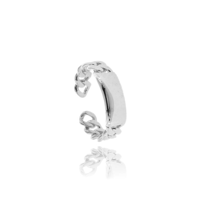 ANELLO CUBAN CHAIN IN ARGENTO TIT 925 MISURA REGOLABILE