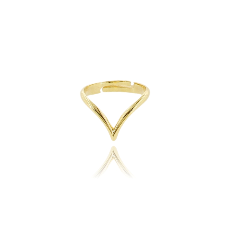 ANELLO A V IN ARGENTO TIT 925 MISURA REGOLABILE
