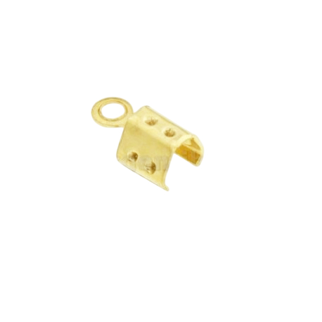 TERMINALE A STRINGERE MM 3 IN ARGENTO PLACCATO ORO 925‰