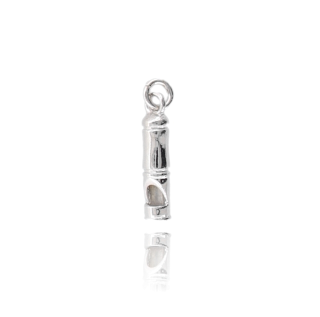 CIONDOLO FISCHIETTO MM 22X5 IN ARGENTO RODIATO TIT 925‰