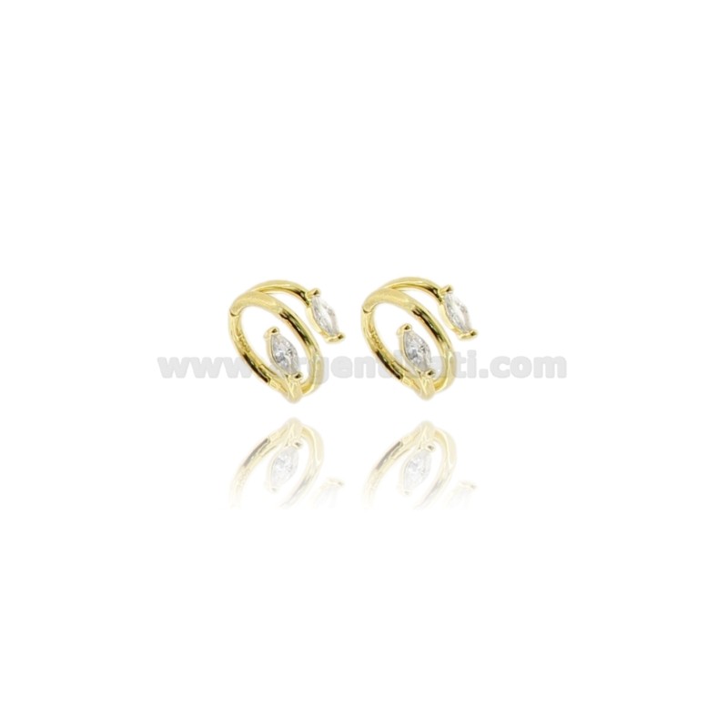 ORECCHINI EAR CUFF CON ZIRCONI BIANCHI IN ARGENTO TIT 925