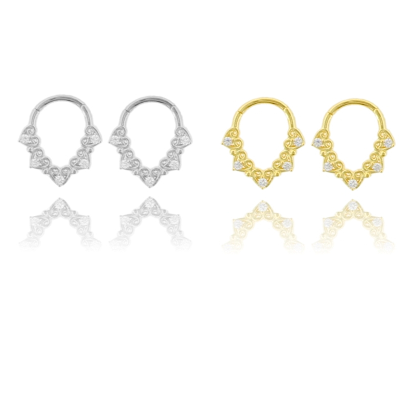 ORECCHINI DAITH CON ZIRCONI BIANCHI IN ARGENTO TIT 925