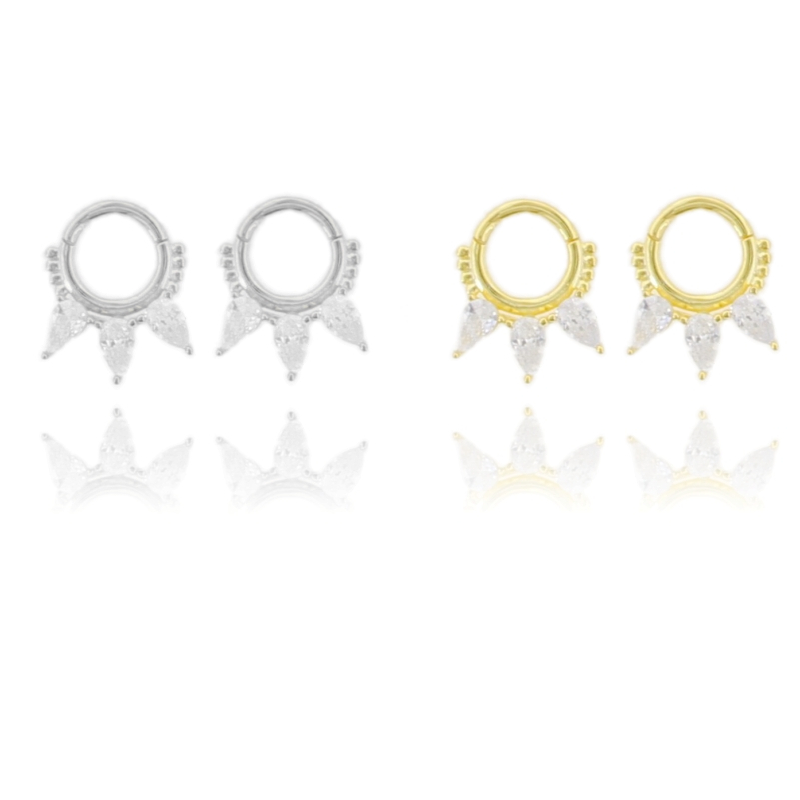 ORECCHINI DAITH CON ZIRCONI BIANCHI IN ARGENTO TIT 925