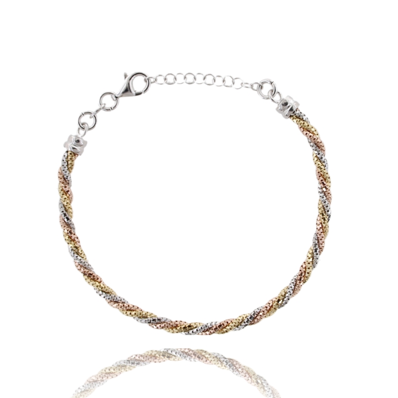 BRACCIALE VENEZIANE INTRECCIATE MM 3,5 IN ARGENTO TIT 925 CM 17-19