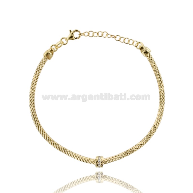 BRACCIALE POP CORN CON ZIRCONI IN ARGENTO TIT 925 CM 18-21