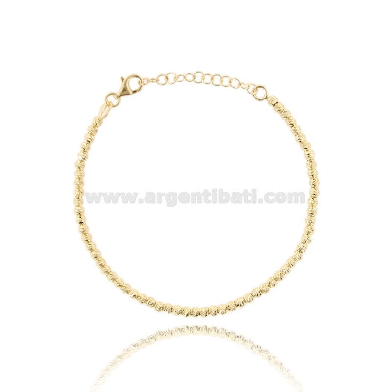 BRACCIALE CON SFERE DIAMANTATE IN ARGENTO TIT 925 CM 17-20
