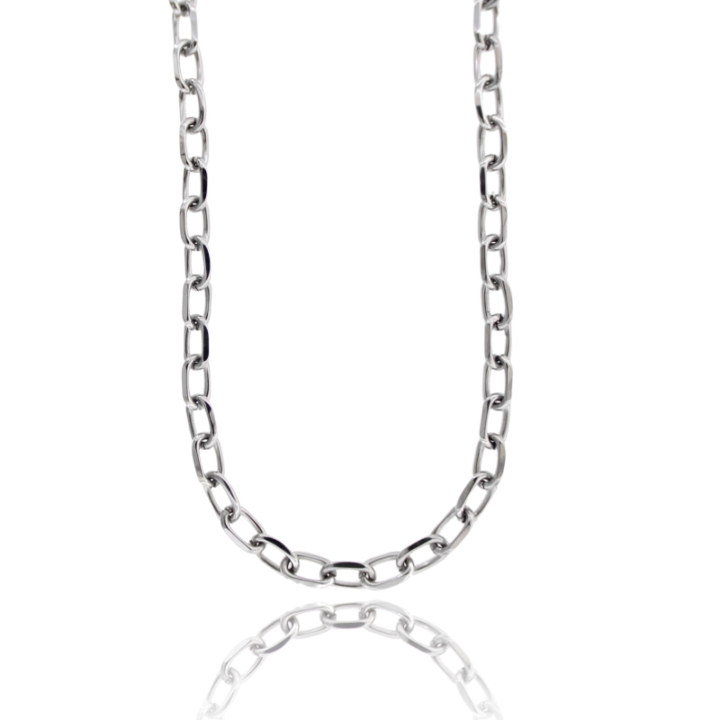 COLLANA FORZATINA ALLUNGATA IN ACCIAIO CM 50