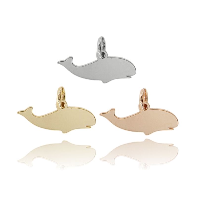 CIONDOLO BALENA MM 7X15 PZ 4 IN ARGENTO TIT 925