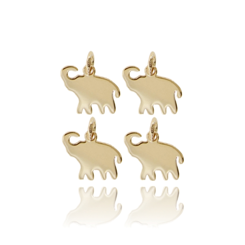 CIONDOLO ELEFANTE MM 9X10 PZ 4 IN ARGENTO TIT 925