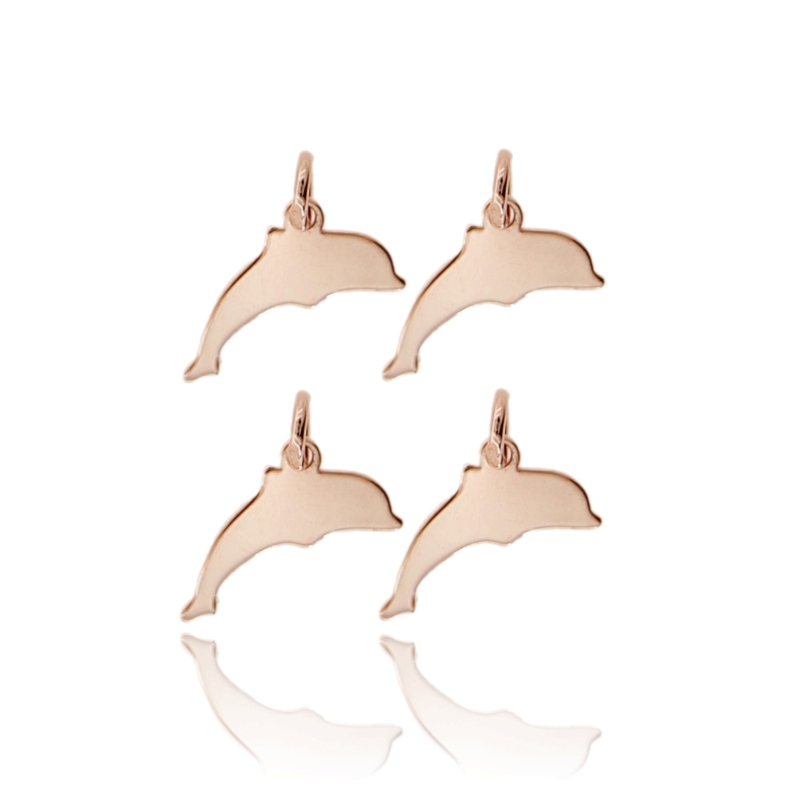 CIONDOLO DELFINO MM 7X22 PZ 4 IN ARGENTO TIT 925