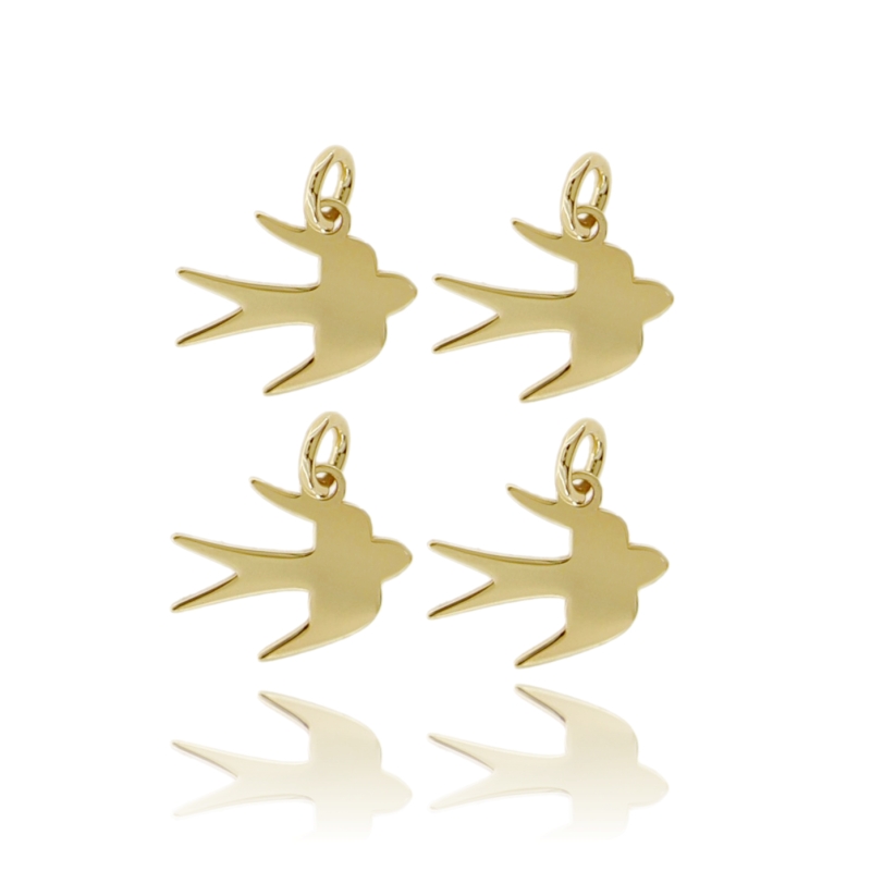 CIONDOLO RONDINE MM 10X12 PZ 4 IN ARGENTO TIT 925