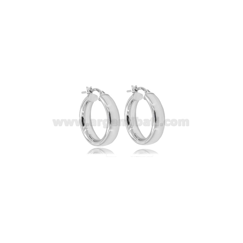 ORECCHINI A CERCHIO A CANNA SCHIACCIATA MM 5 IN ARGENTO TIT 925