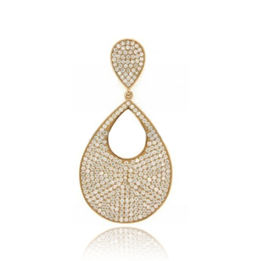 CIONDOLO DOPPIA GOCCIA MM 50X30 IN ARGENTO TIT 925 E ZIRCONI