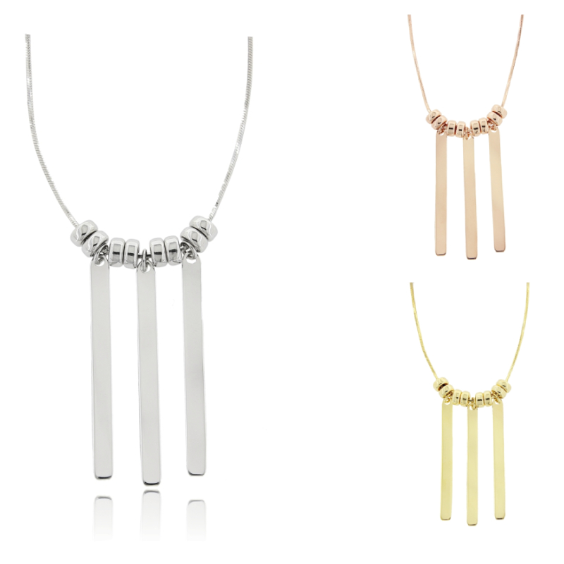 COLLANA CODA DI TOPO COMPRESSA CM 43 CON 3 FIAMMIFERI MM 40X4 IN ARGENTO TIT 925 PERSONALIZZABILE CON INCISIONE
