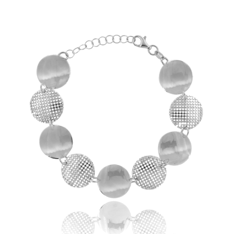 BRACCIALE TONDI MM 15 IN ARGENTO TIT 925 CM 18