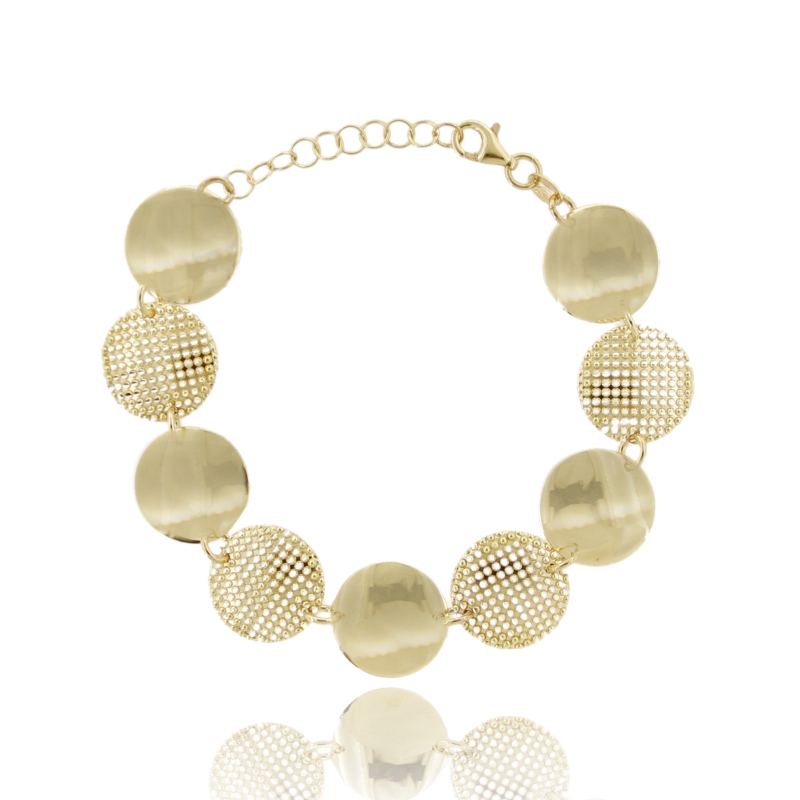 BRACCIALE TONDI MM 15 IN ARGENTO TIT 925 CM 18