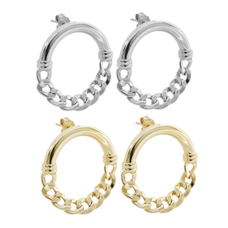 ORECCHINI CONTORNO CERCHIO ELETTROFORMATO MM 30X30 IN ARGENTO TIT 925