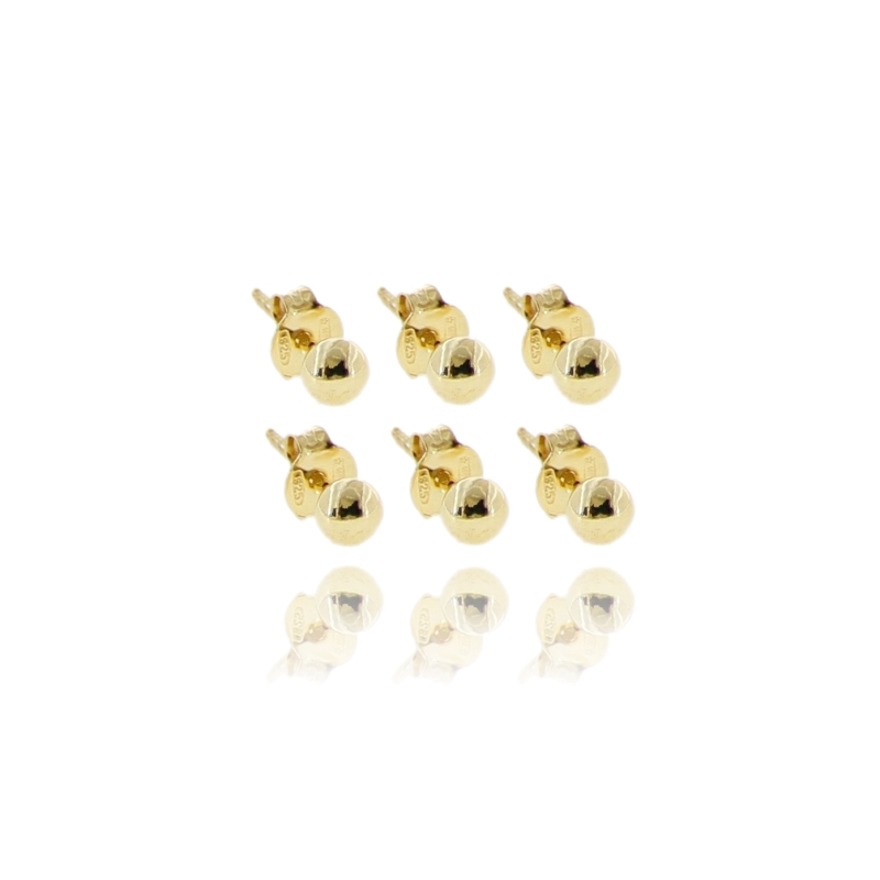 ORECCHINI A LOBO SFERA 3 COPPIE IN ARGENTO TIT 925