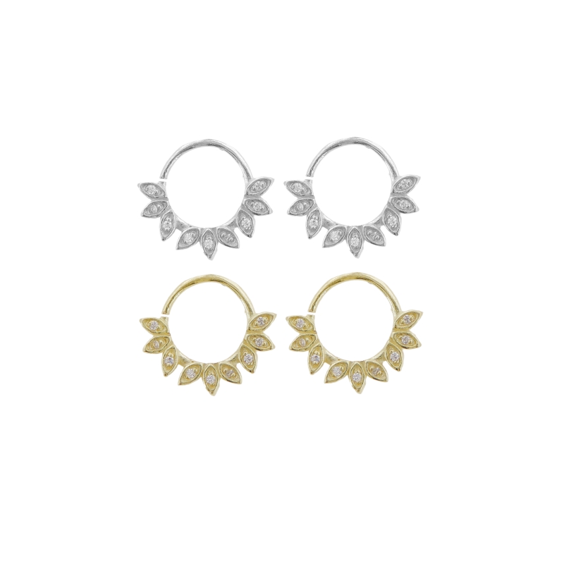 ORECCHINI DAITH IN ARGENTO TIT 925 E ZIRCONI BIANCHI