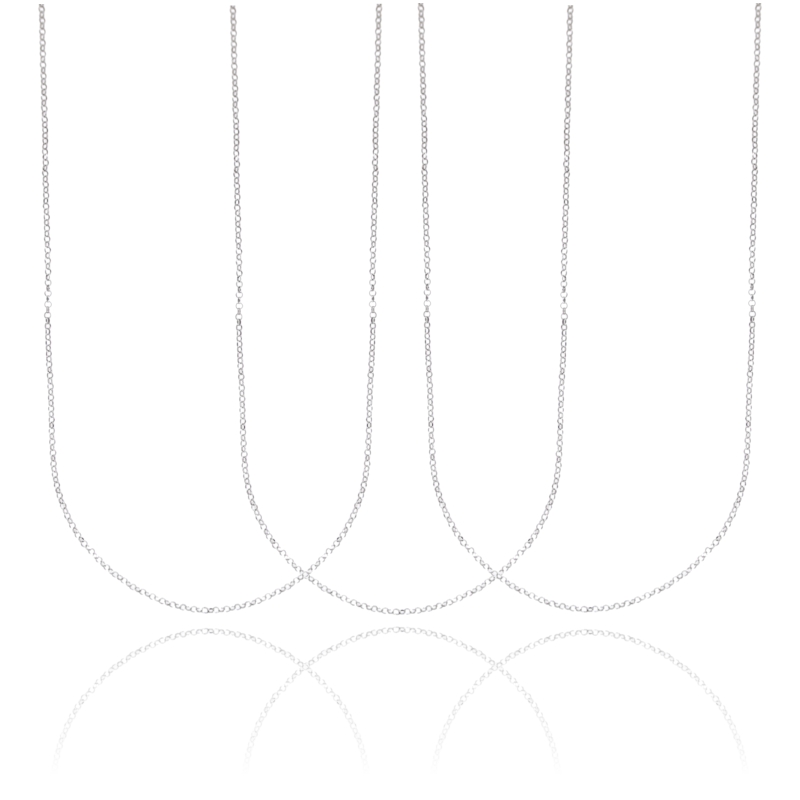 CATENA MICRO ROLO' DIAMANTATA MM 1,4 PZ 3 IN ARGENTO 925‰