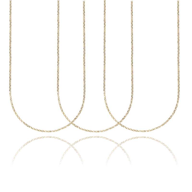 CATENA MICRO ROLO' DIAMANTATA MM 2 PZ 3 IN ARGENTO 925‰