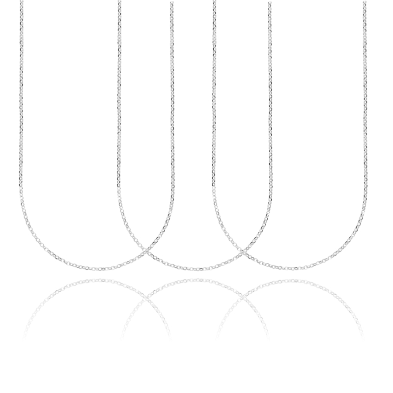 CATENA MICRO ROLO' DIAMANTATA MM 2 PZ 3 IN ARGENTO 925‰